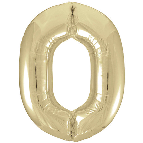 34 inch White Gold Foil Number 0-9