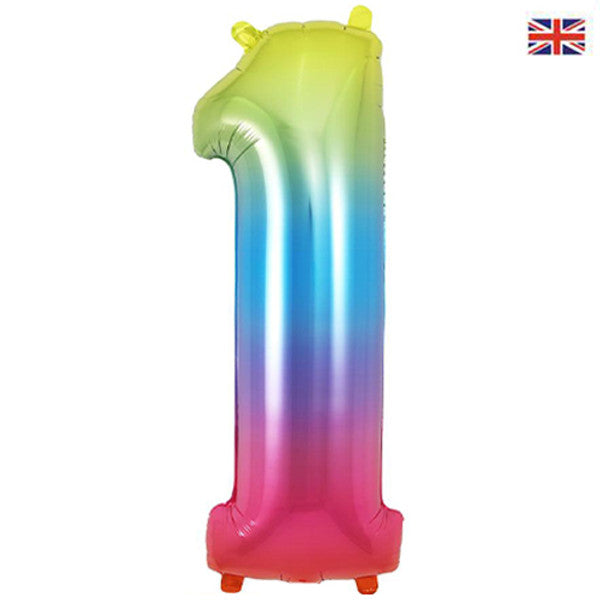 34 inch Rainbow Foil Number 0-9