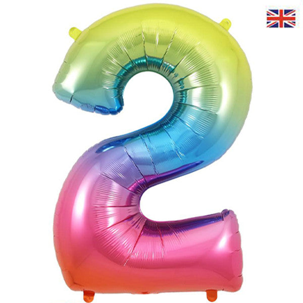 34 inch Rainbow Foil Number 0-9