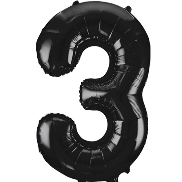 34 inch Black Foil Number 0-9