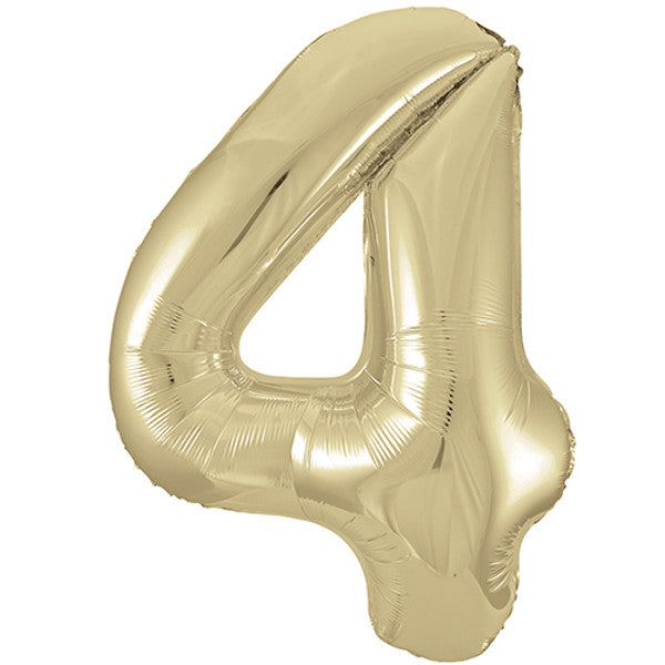 34 inch White Gold Foil Number 0-9
