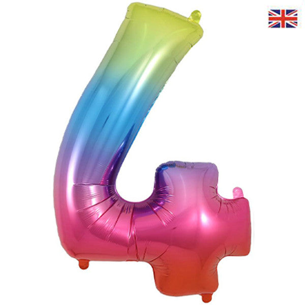 34 inch Rainbow Foil Number 0-9