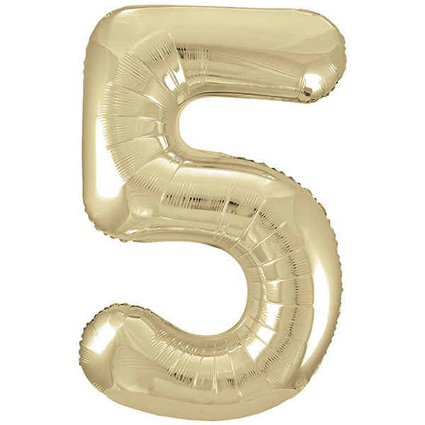 34 inch White Gold Foil Number 0-9