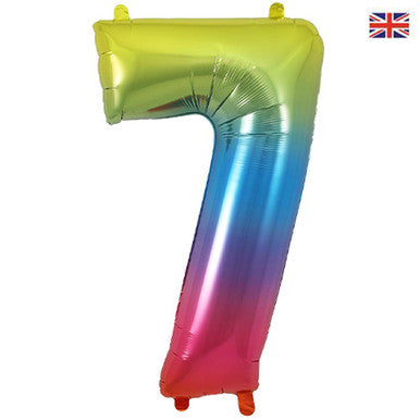 34 inch Rainbow Foil Number 0-9