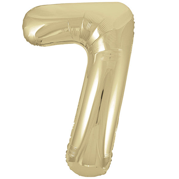 34 inch White Gold Foil Number 0-9