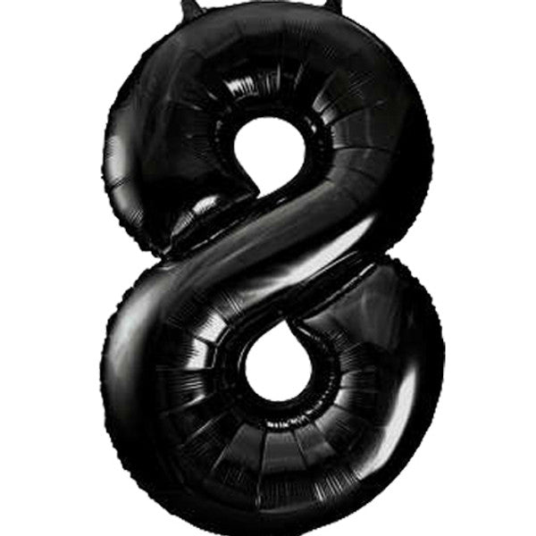 34 inch Black Foil Number 0-9