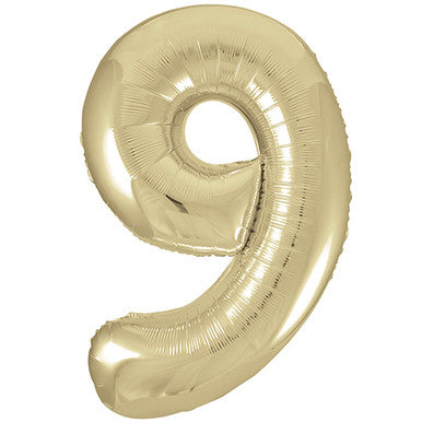 34 inch White Gold Foil Number 0-9