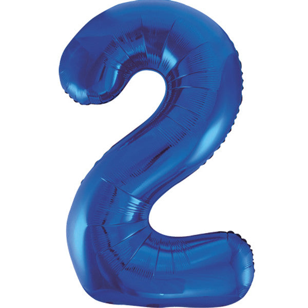 34 inch Blue Foil Number 0-9