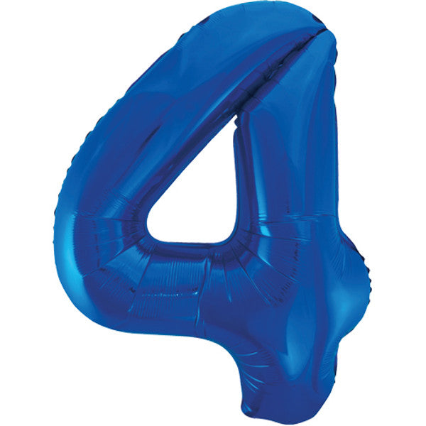 34 inch Blue Foil Number 0-9