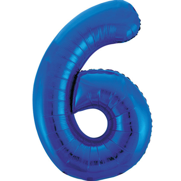 34 inch Blue Foil Number 0-9