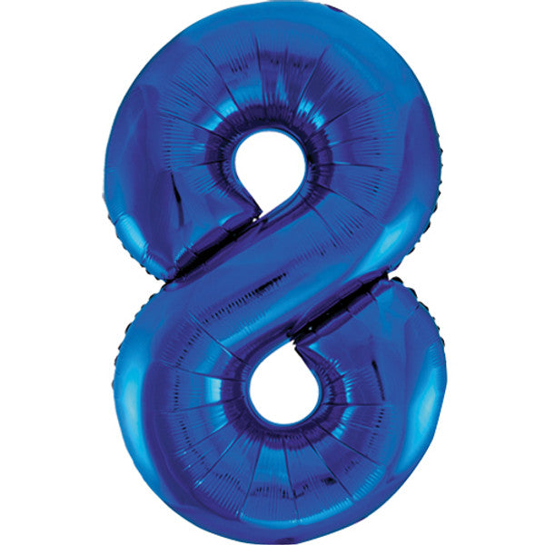 34 inch Blue Foil Number 0-9