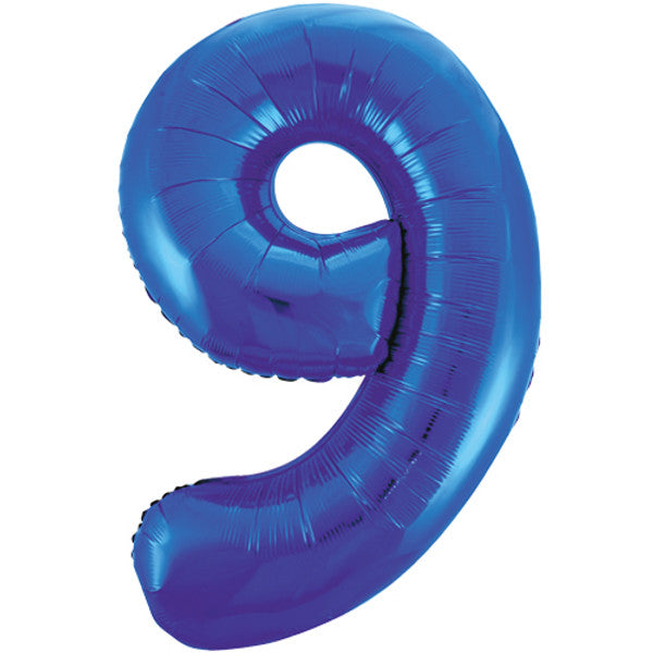 34 inch Blue Foil Number 0-9