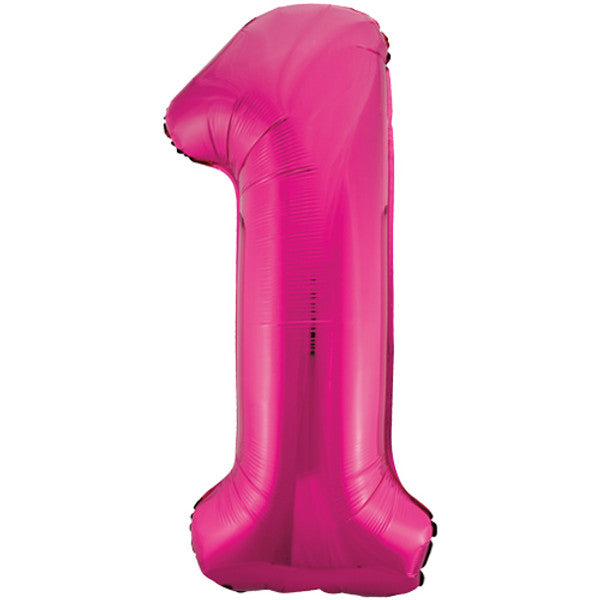 34 inch Pink Foil Number 0-9