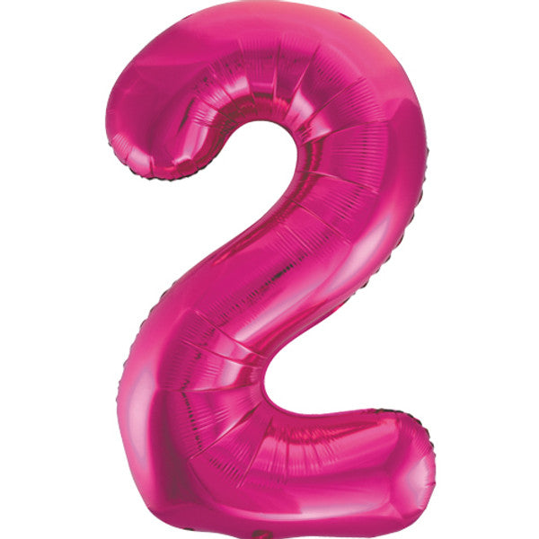 34 inch Pink Foil Number 0-9