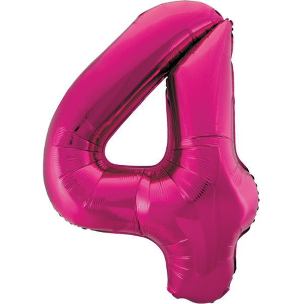 34 inch Pink Foil Number 0-9