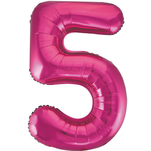 34 inch Pink Foil Number 0-9