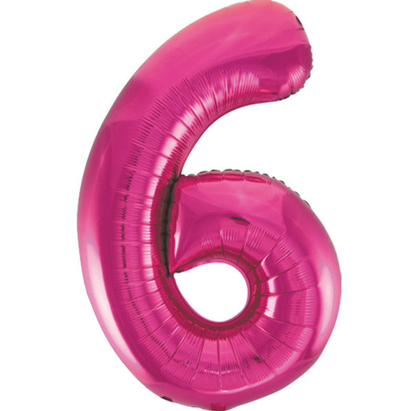 34 inch Pink Foil Number 0-9