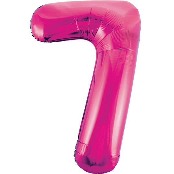 34 inch Pink Foil Number 0-9