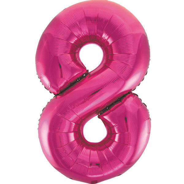 34 inch Pink Foil Number 0-9