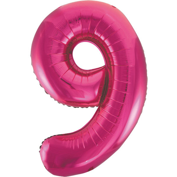 34 inch Pink Foil Number 0-9