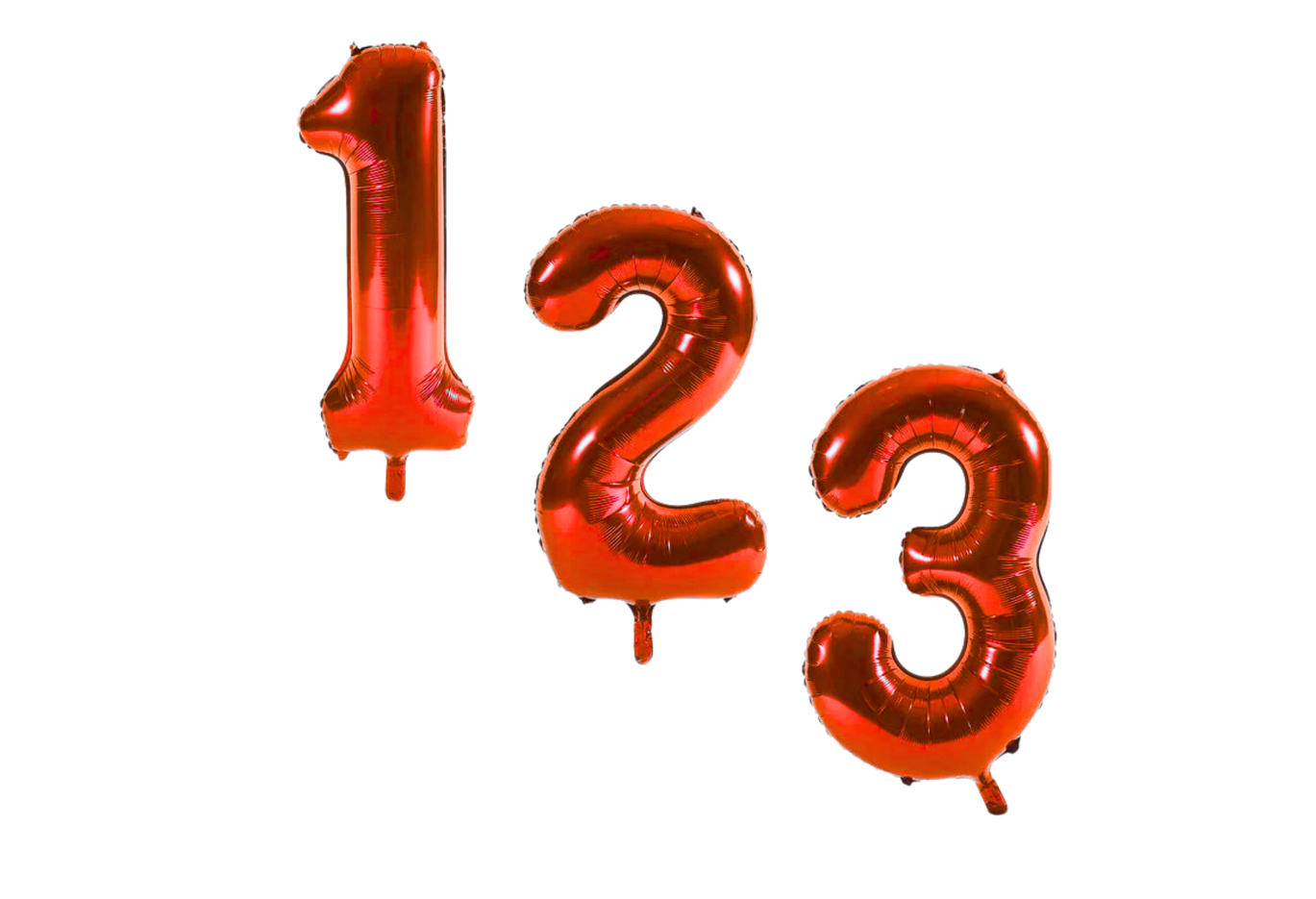 34 inch Red Foil Number 0-9
