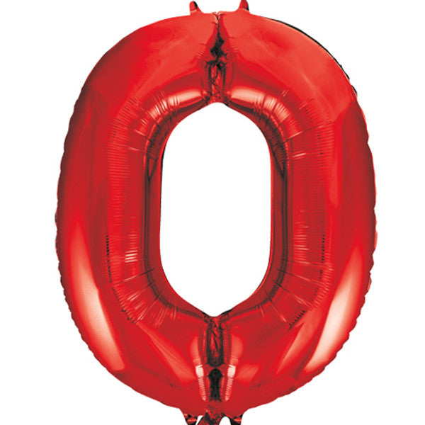 34 inch Red Foil Number 0-9