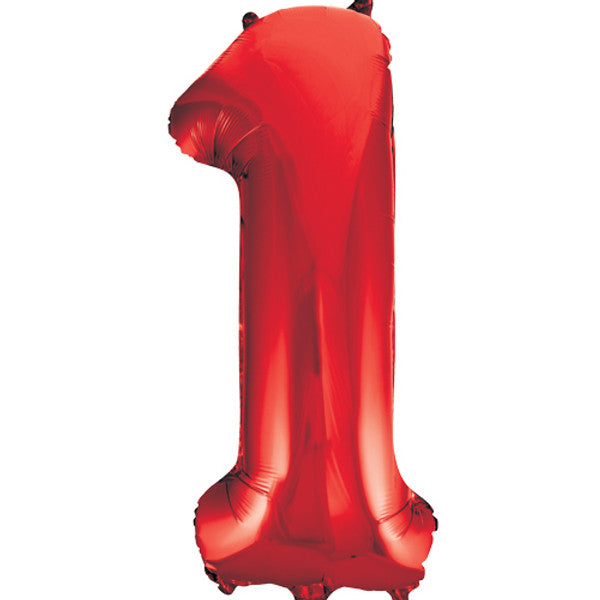34 inch Red Foil Number 0-9