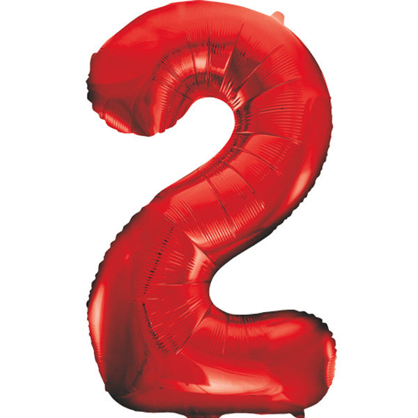 34 inch Red Foil Number 0-9