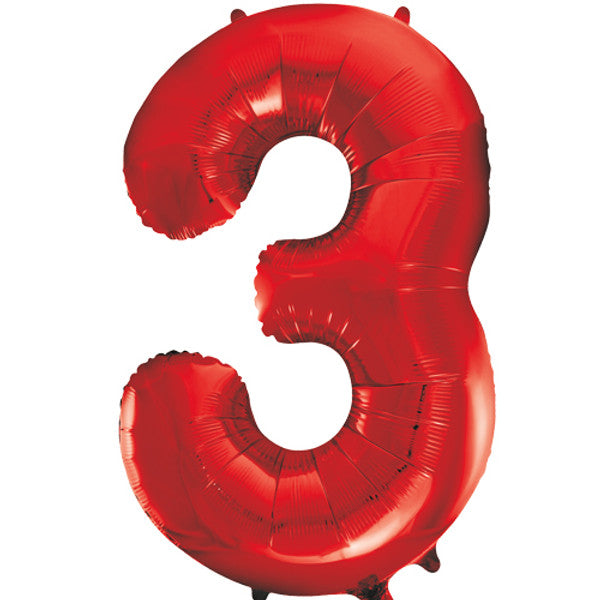 34 inch Red Foil Number 0-9