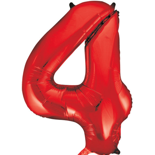 34 inch Red Foil Number 0-9