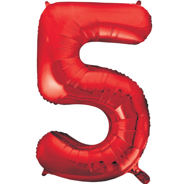 34 inch Red Foil Number 0-9