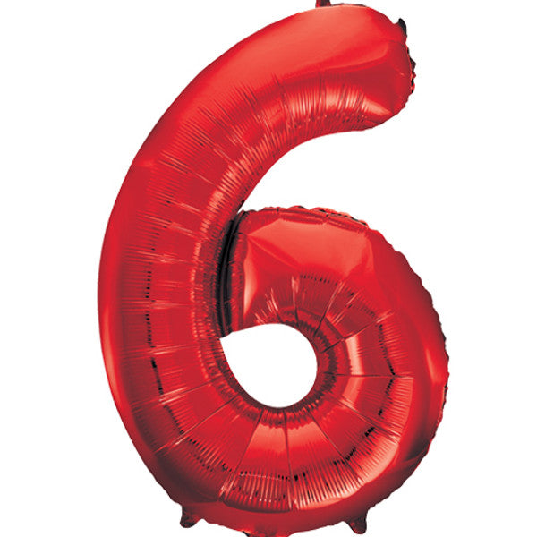 34 inch Red Foil Number 0-9