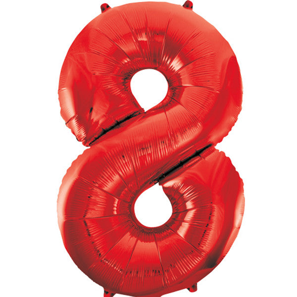 34 inch Red Foil Number 0-9