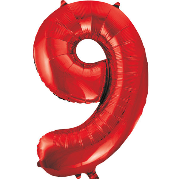 34 inch Red Foil Number 0-9
