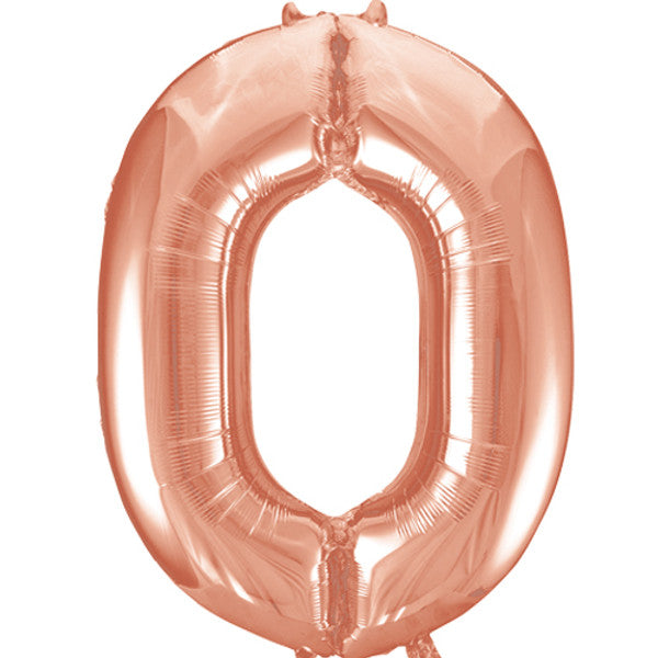 34 inch Rose gold Foil Number 0-9