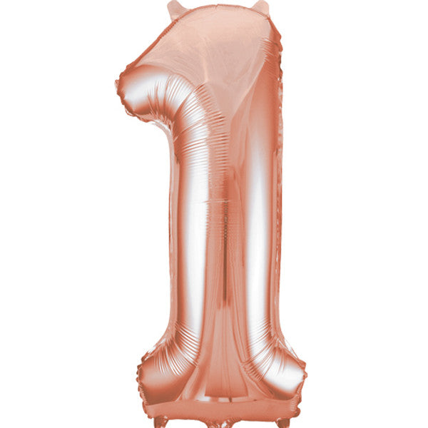 34 inch Rose gold Foil Number 0-9
