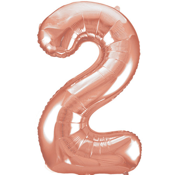 34 inch Rose gold Foil Number 0-9