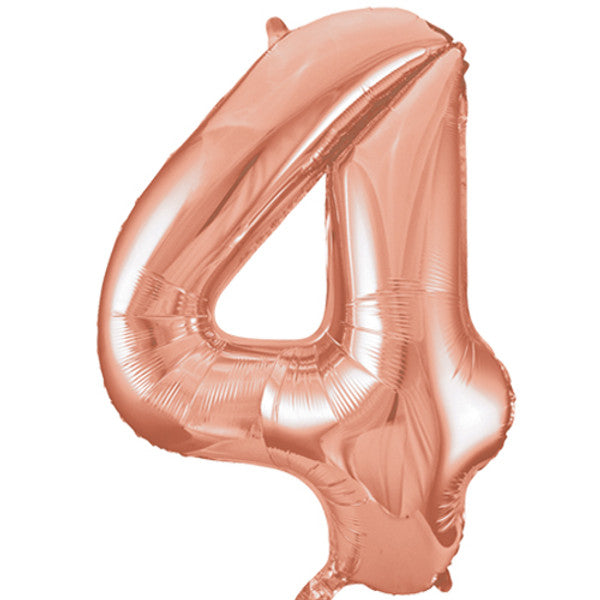 34 inch Rose gold Foil Number 0-9