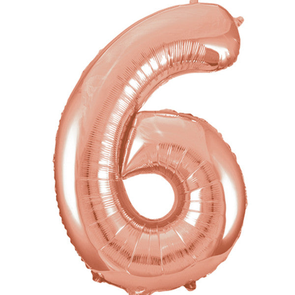 34 inch Rose gold Foil Number 0-9