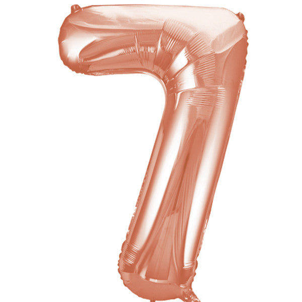 34 inch Rose gold Foil Number 0-9