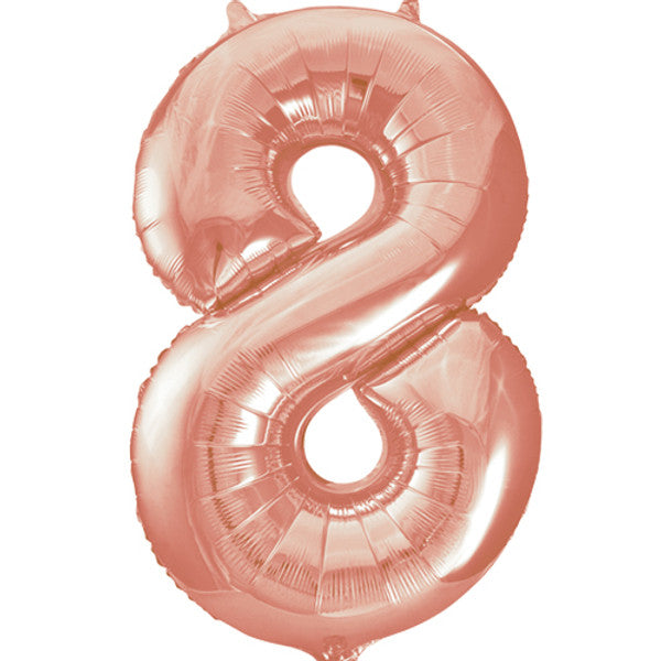 34 inch Rose gold Foil Number 0-9