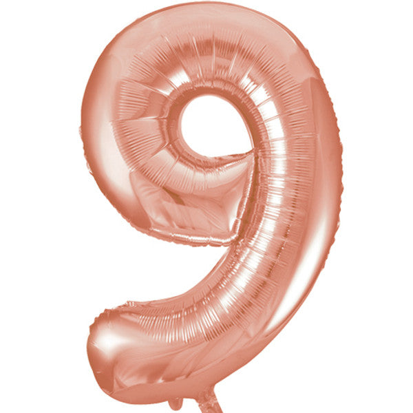34 inch Rose gold Foil Number 0-9