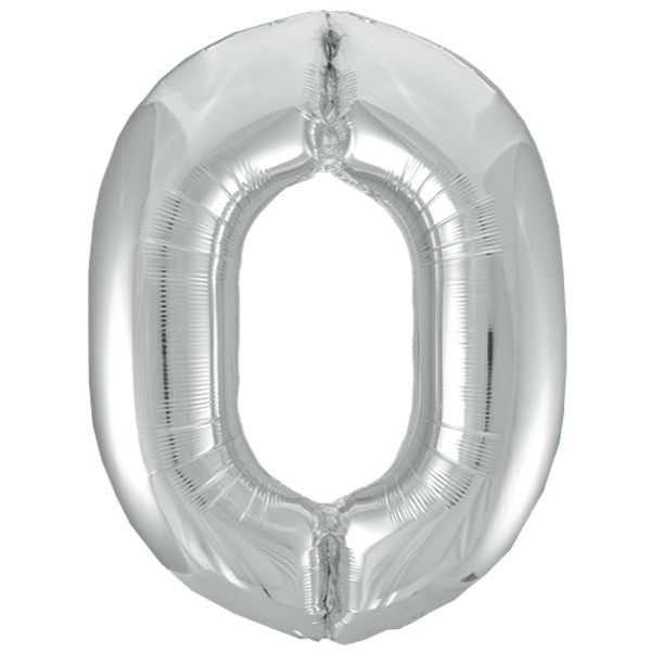 34 inch Silver Foil Number 0-9