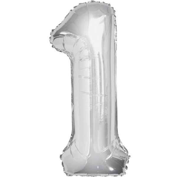 34 inch Silver Foil Number 0-9