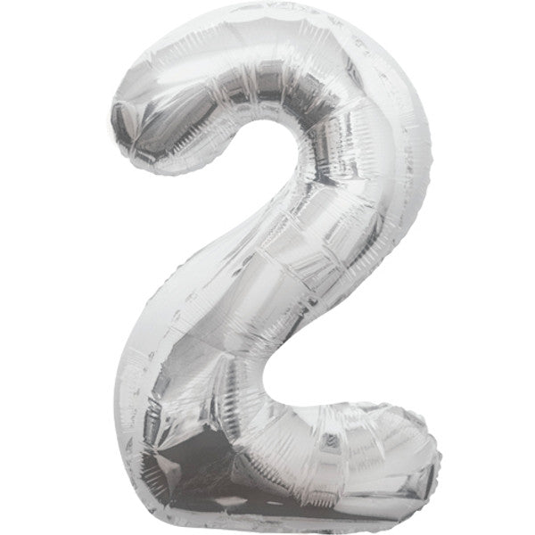 34 inch Silver Foil Number 0-9