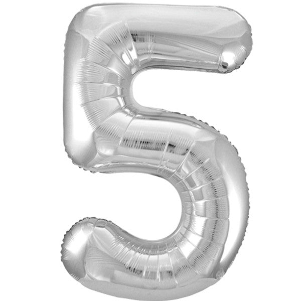 34 inch Silver Foil Number 0-9