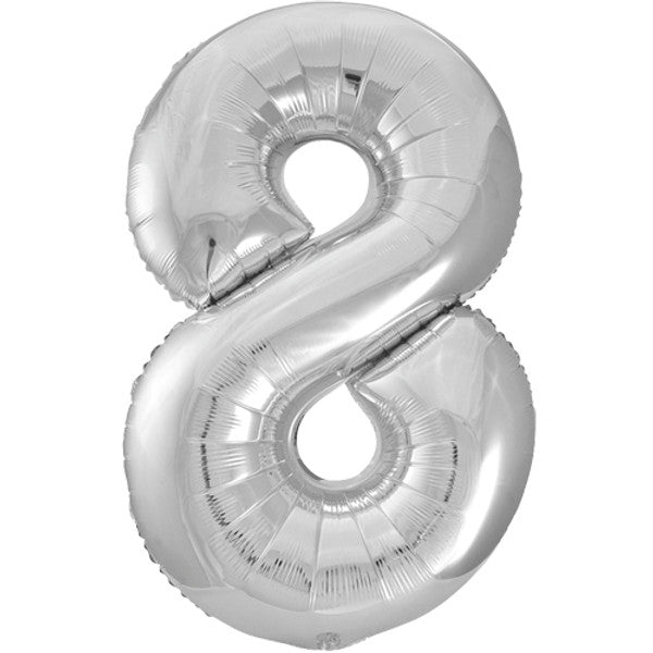 34 inch Silver Foil Number 0-9