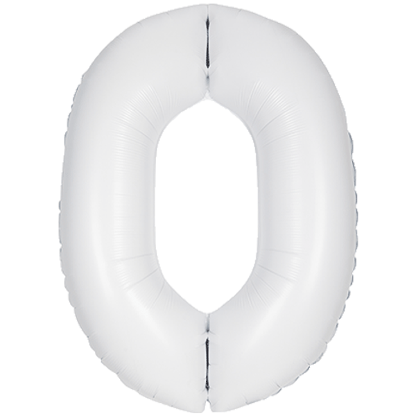 34 inch White(matte) Foil Number 0-9