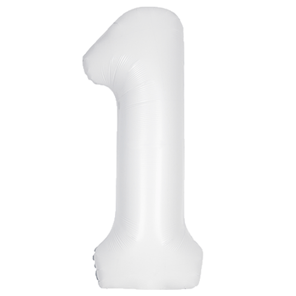 34 inch White(matte) Foil Number 0-9