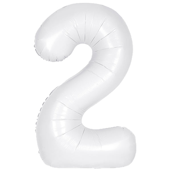 34 inch White(matte) Foil Number 0-9